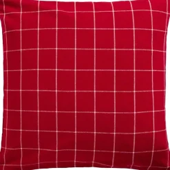 IB Laursen Weihnachtsdeko|Kissen & Kissenbezüge-Kissenbezug Silja rot mit großen Karos