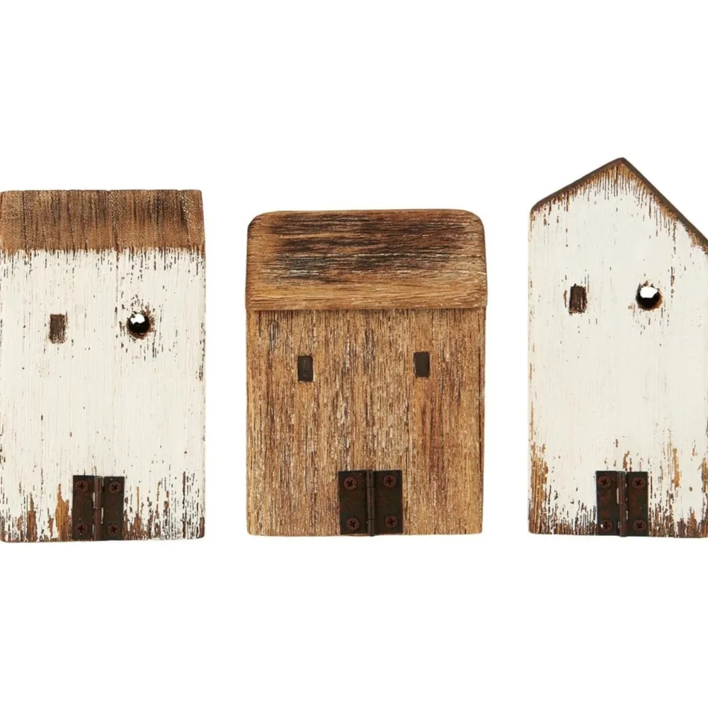 IB Laursen Deko-Objekte & Figuren-Kleines Holz-Häuser Set Nautico