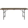 IB Laursen Ib Laursen Unika|Beistelltische & Couchtische-Langer Tisch Unika mit Holzplatte und Metallgestell