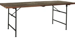 IB Laursen Ib Laursen Unika|Beistelltische & Couchtische-Langer Tisch Unika mit Holzplatte und Metallgestell