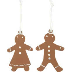 IB Laursen Weihnachtsdeko-Lebkuchenpärchen Aufhänger aus Metall 2er Set