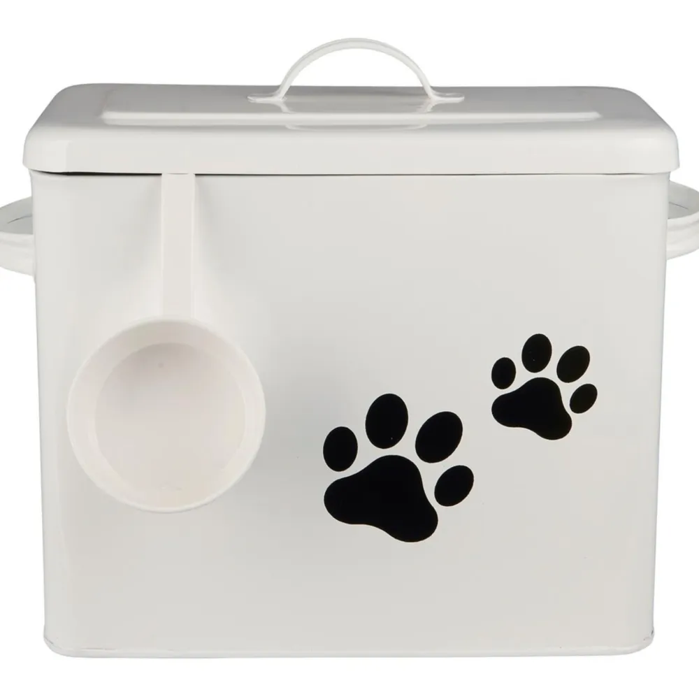 IB Laursen Haustierzubehör|Kisten & Boxen-Metall-Box mit Deckel für Hundefutter + Messbecher