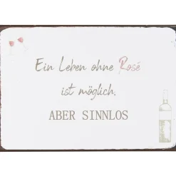 IB Laursen Schilder, Wandbilder & Poster-Metallschild Ein Leben ohne Rose ist möglich