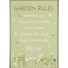 IB Laursen Gartendekoration|Schilder, Wandbilder & Poster-Metallschild Garden Rules