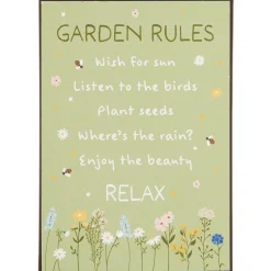 IB Laursen Gartendekoration|Schilder, Wandbilder & Poster-Metallschild Garden Rules