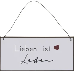 IB Laursen Schilder, Wandbilder & Poster-Metallschild Lieben ist leben