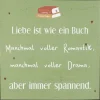 IB Laursen Schilder, Wandbilder & Poster-Metallschild Liebe ist wie ein Buch