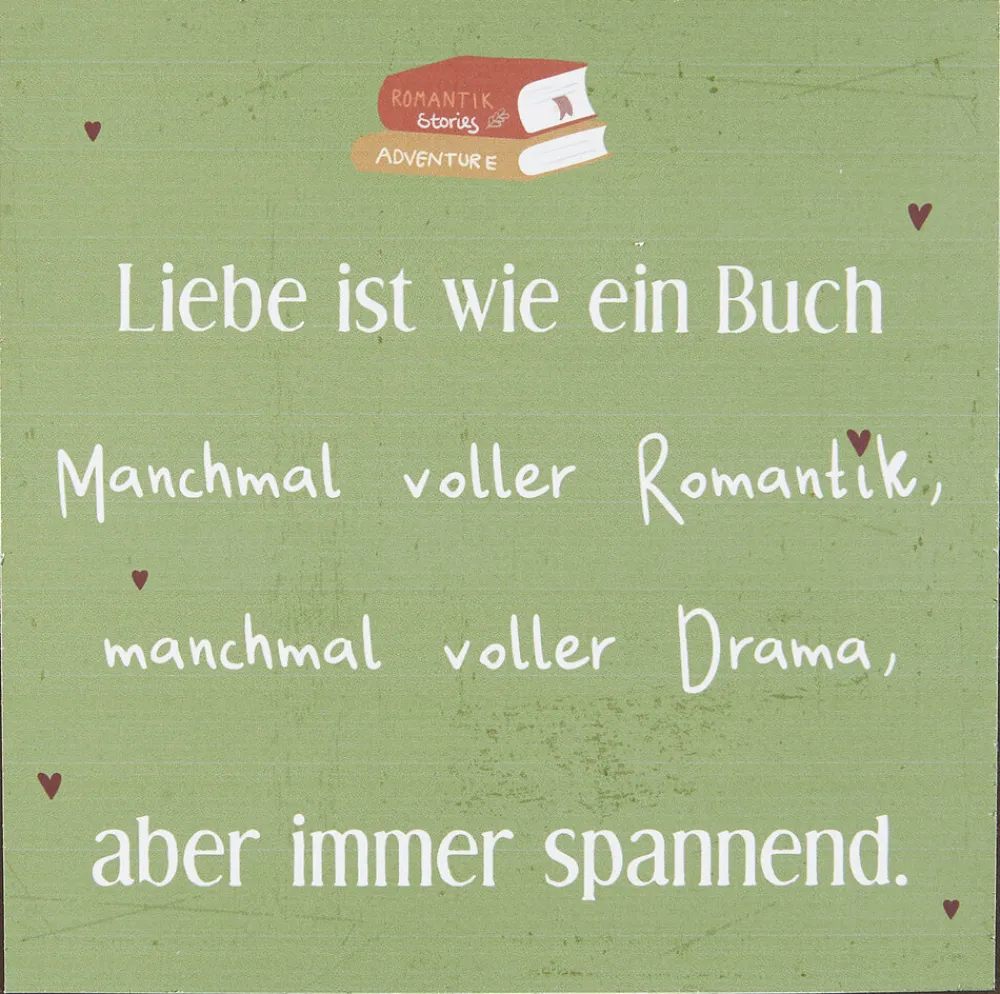 IB Laursen Schilder, Wandbilder & Poster-Metallschild Liebe ist wie ein Buch