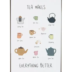 IB Laursen Schilder, Wandbilder & Poster-Metallschild Tea makes everything better