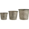 IB Laursen Gartendekoration|Töpfe Und Pflanzgefäße-Metall Töpfe 3er Set Urban Garden