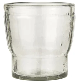 IB Laursen Teelichthalter|Blumentöpfe & Übertöpfe-Mini Glas Topf mit Rillen