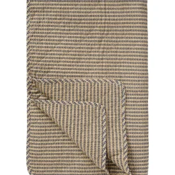 IB Laursen Herbstdeko|Decken & Plaids-Quilt braun mit dunkelblauen Stängeln