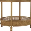 IB Laursen Beistelltische & Couchtische-Runder Rattan Tisch mit Ablage