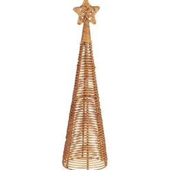 IB Laursen Deko-Objekte & Figuren|Weihnachtsdeko-Tannenbaum aus Rattan mit Stern