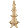 IB Laursen Weihnachtsdeko|Etageren & Kuchenplatten-Tannenbaum Display mit 4 Ablagen aus Holz