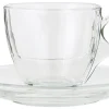 IB Laursen Geschirr & Tischdeko Skandinavisch|Becher, Tassen & Cups-Tasse mit Untertasse Glas