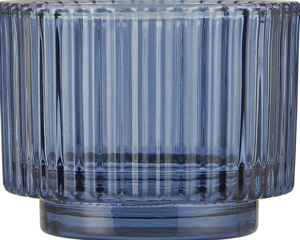 IB Laursen Teelichthalter-Teelichtglas gerillt Valencia Narrow