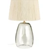 IB Laursen Tischlampen-Tischlampe Congo Glas mit Juteschirm