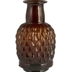 IB Laursen Vasen-Vase mit langem Hals Karomuster mundgeblasen