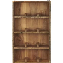 IB Laursen Ib Laursen Unika|Wandregale-Wandregal aus Holz mit 4 Ablagen und Fachteilern UNIKA