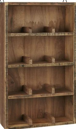 IB Laursen Ib Laursen Unika|Wandregale-Wandregal aus Holz mit 4 Ablagen und Fachteilern UNIKA