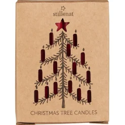 IB Laursen Weihnachtsdeko|Weihnachts- & Adventskerzen-Weihnachtsbaum Kerzen, Schachtel, 12er