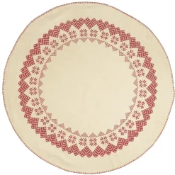 IB Laursen Teppiche|Weihnachtsdeko-Weihnachtsbaumteppich mit Randstickerei