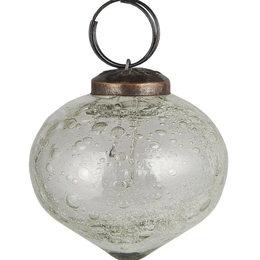 Ib Laursen Weihnachtsdeko-Weihnachtskugel bubbled Glas zwiebelförmig