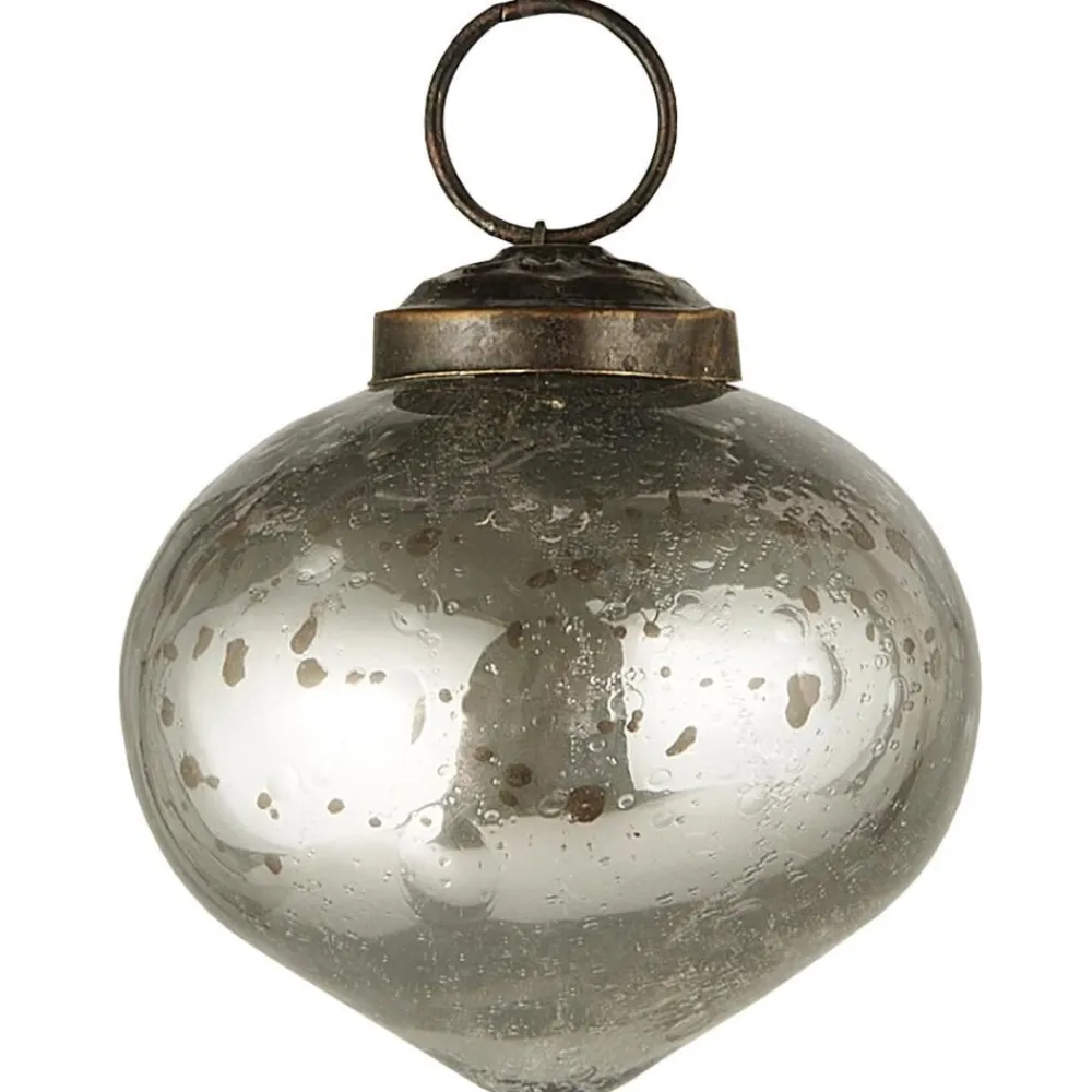 Ib Laursen Weihnachtsdeko-Weihnachtskugel bubbled Glas zwiebelförmig