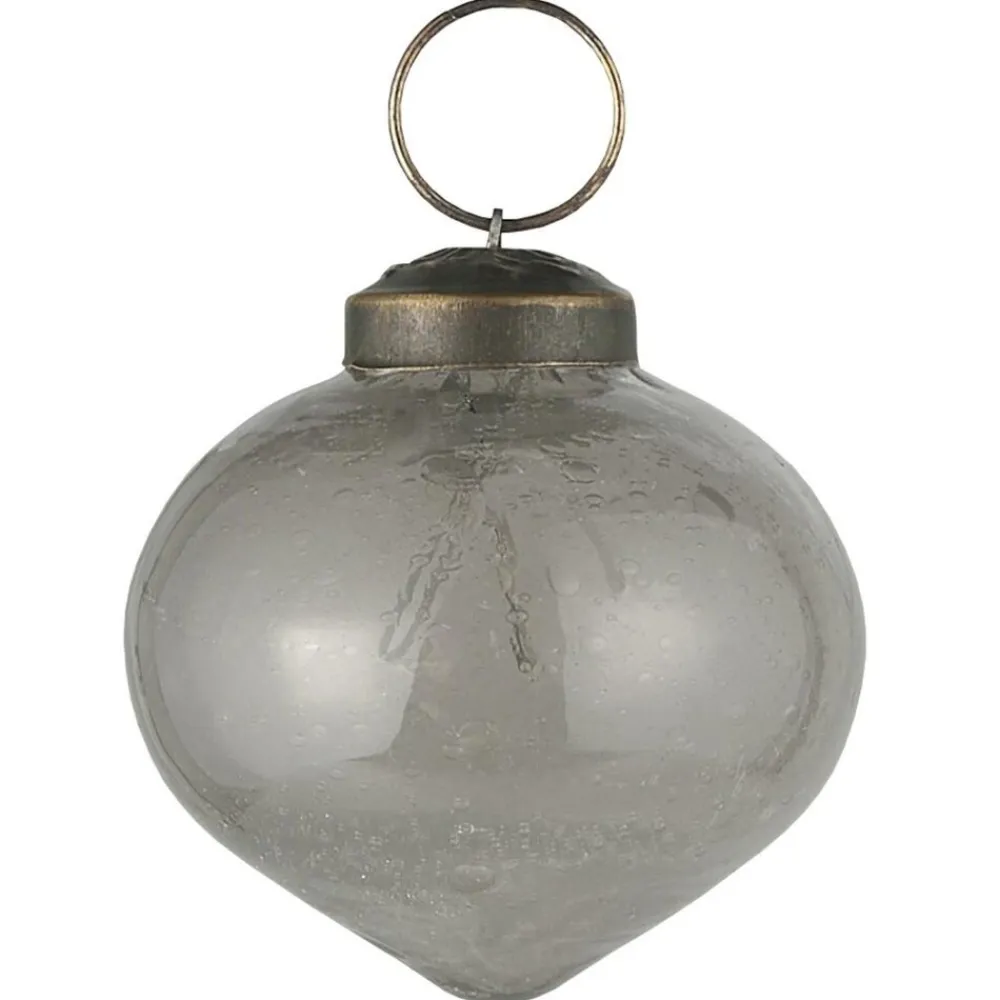 Ib Laursen Weihnachtsdeko-Weihnachtskugel bubbled Glas zwiebelförmig