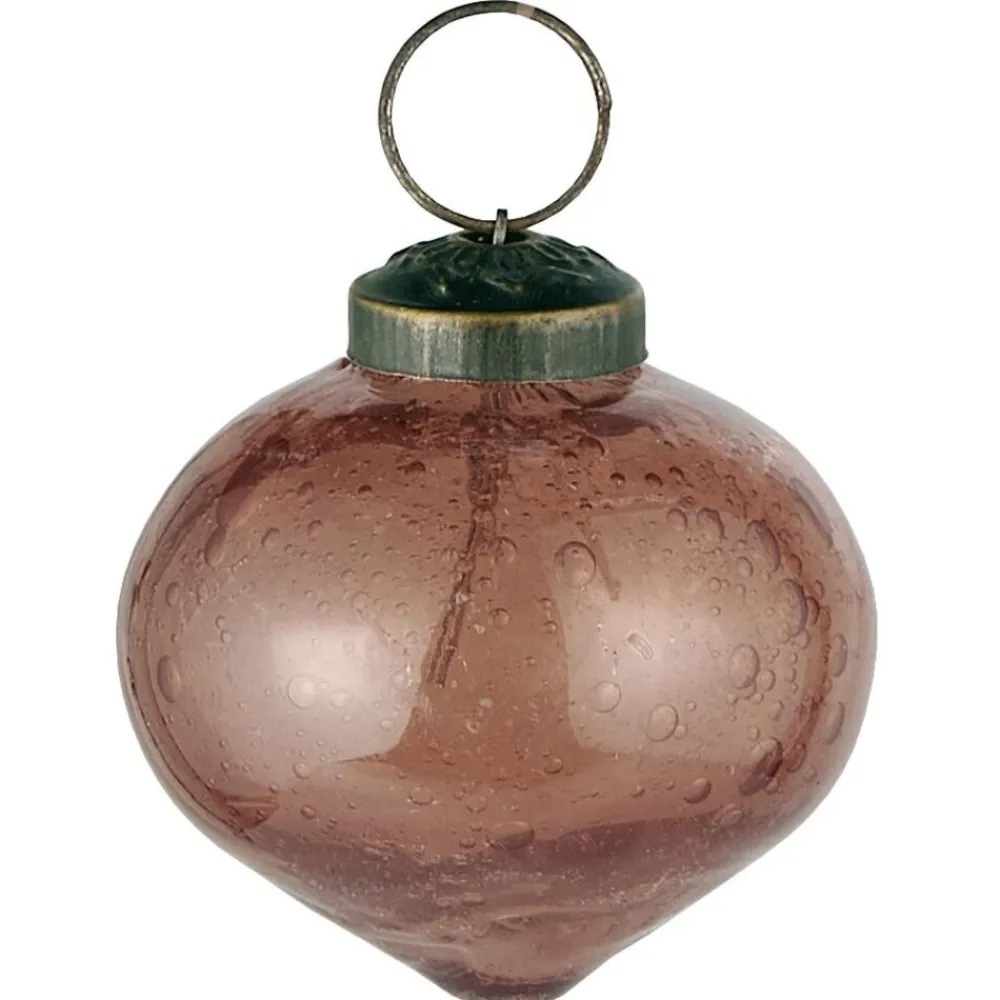Ib Laursen Weihnachtsdeko-Weihnachtskugel bubbled Glas zwiebelförmig