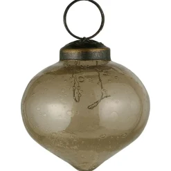 Ib Laursen Weihnachtsdeko-Weihnachtskugel bubbled Glas zwiebelförmig