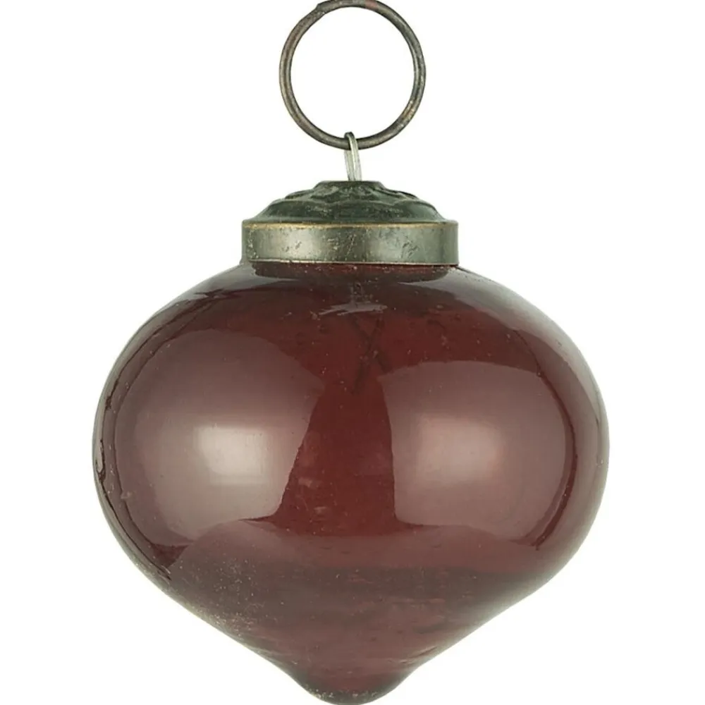 Ib Laursen Weihnachtsdeko-Weihnachtskugel bubbled Glas zwiebelförmig