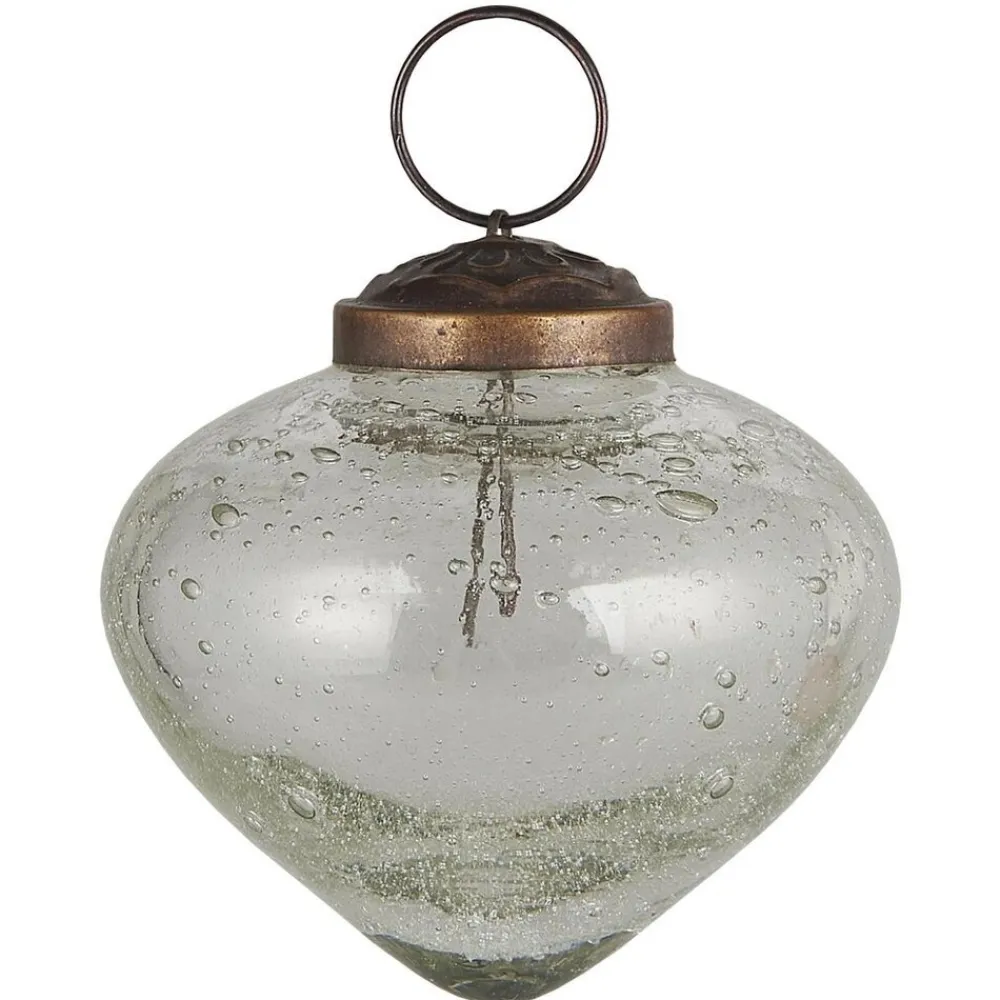 Ib Laursen Weihnachtsdeko-Weihnachtskugel bubbled Glas zwiebelförmig