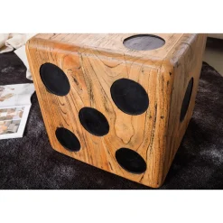 Invicta Beistelltische & Couchtische|Hocker & Poufs-Beistelltisch, Hocker Cube Würfel