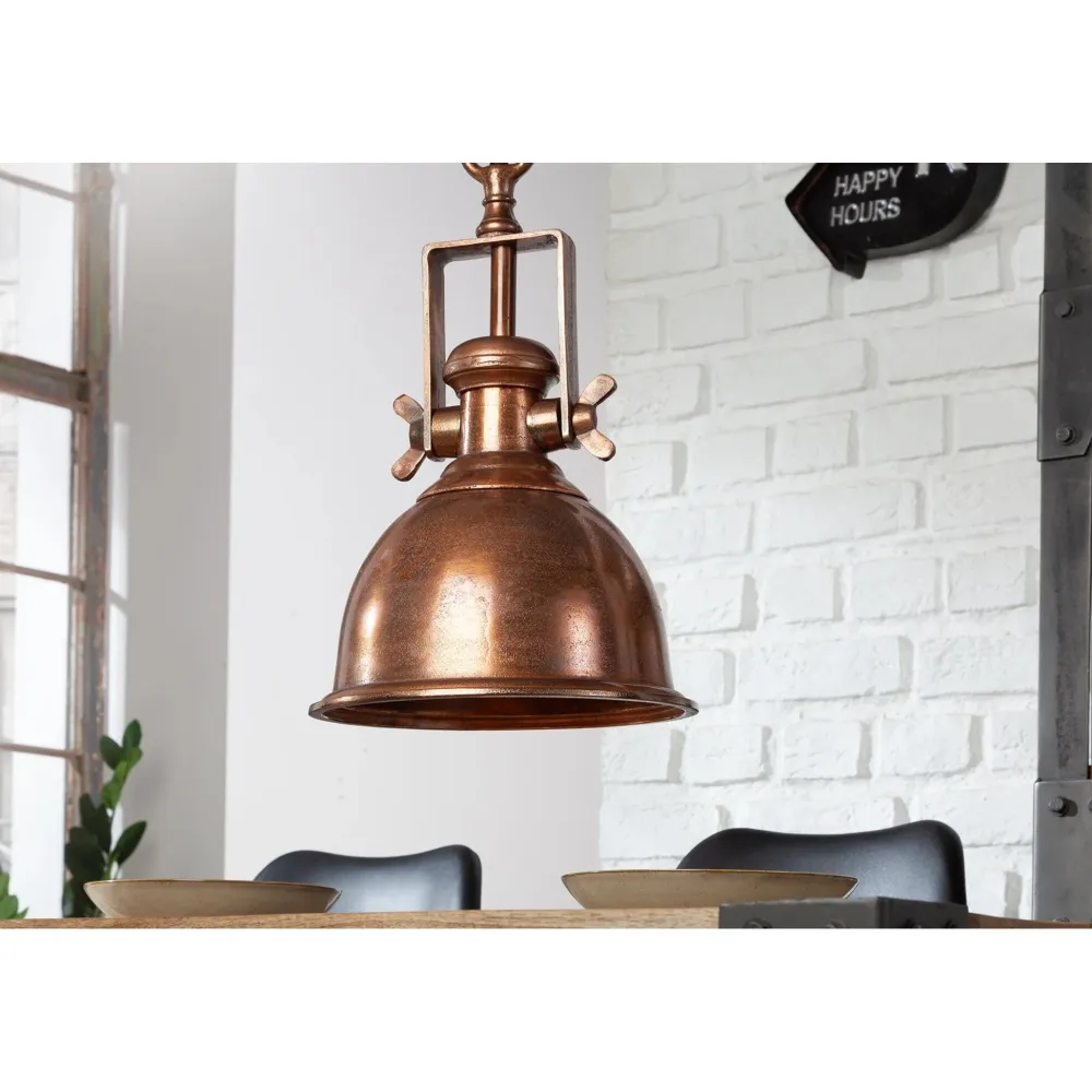 Invicta Deckenlampen-Pendelleuchte Industrial Kupfer meliert