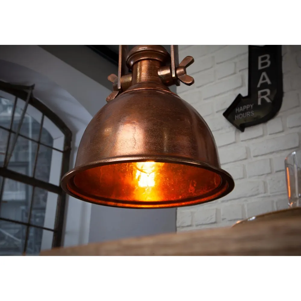 Invicta Deckenlampen-Pendelleuchte Industrial Kupfer meliert