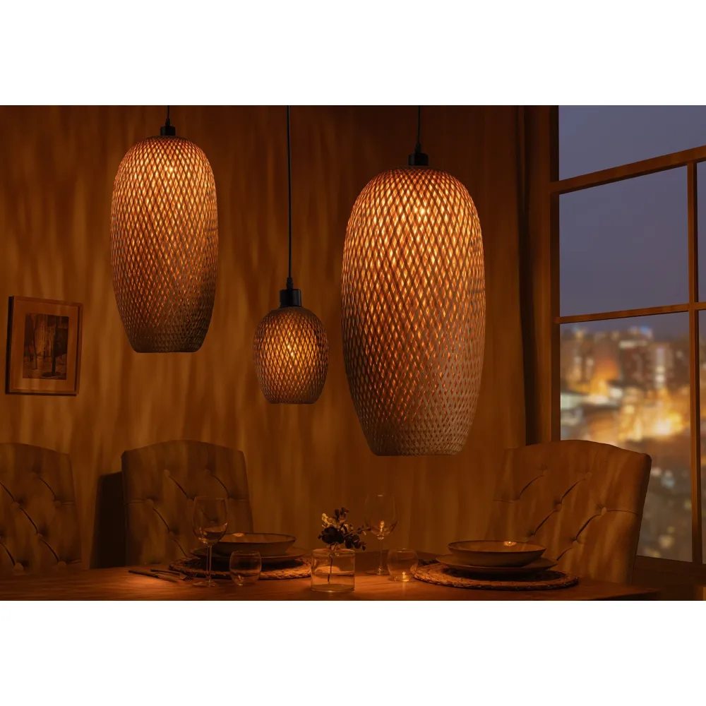 Invicta Deckenlampen-Pendelleuchte Organic Living 5 Bambus