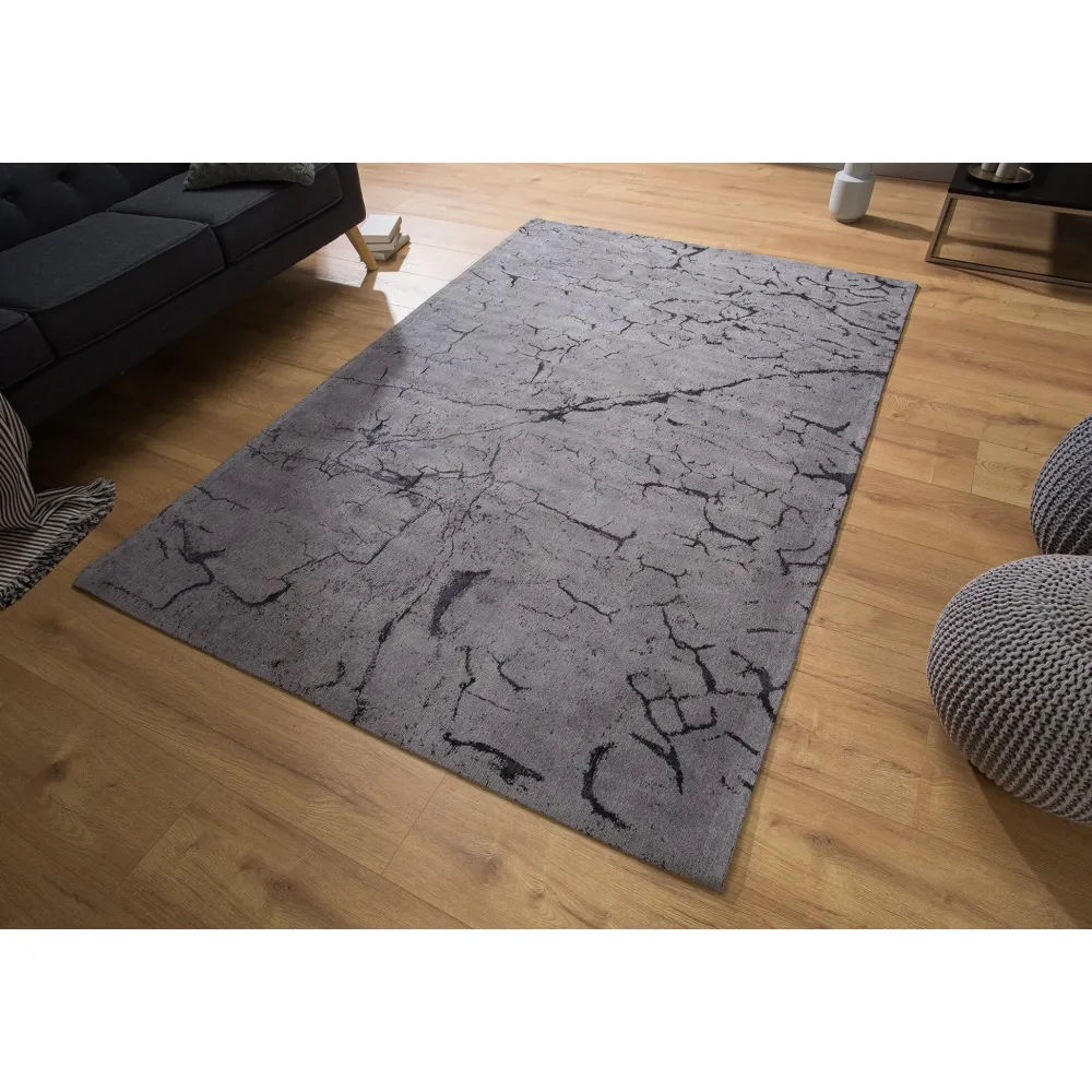 Invicta Teppiche-Teppich aus Baumwolle Fragments 240x160cm grau