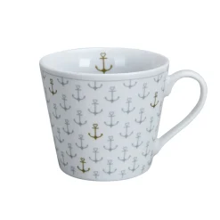 Krasilnikoff Becher, Tassen & Cups|Geschirr & Tischdeko Skandinavisch-Happy Cup, Anchor allover