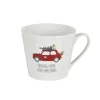 Krasilnikoff Becher, Tassen & Cups|Geschirr & Tischdeko Skandinavisch-Happy Cup Becher mit Henkel, Driving Home for Christmas