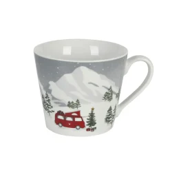 Krasilnikoff Becher, Tassen & Cups|Geschirr & Tischdeko Skandinavisch-Happy Cup, Camper in the snow