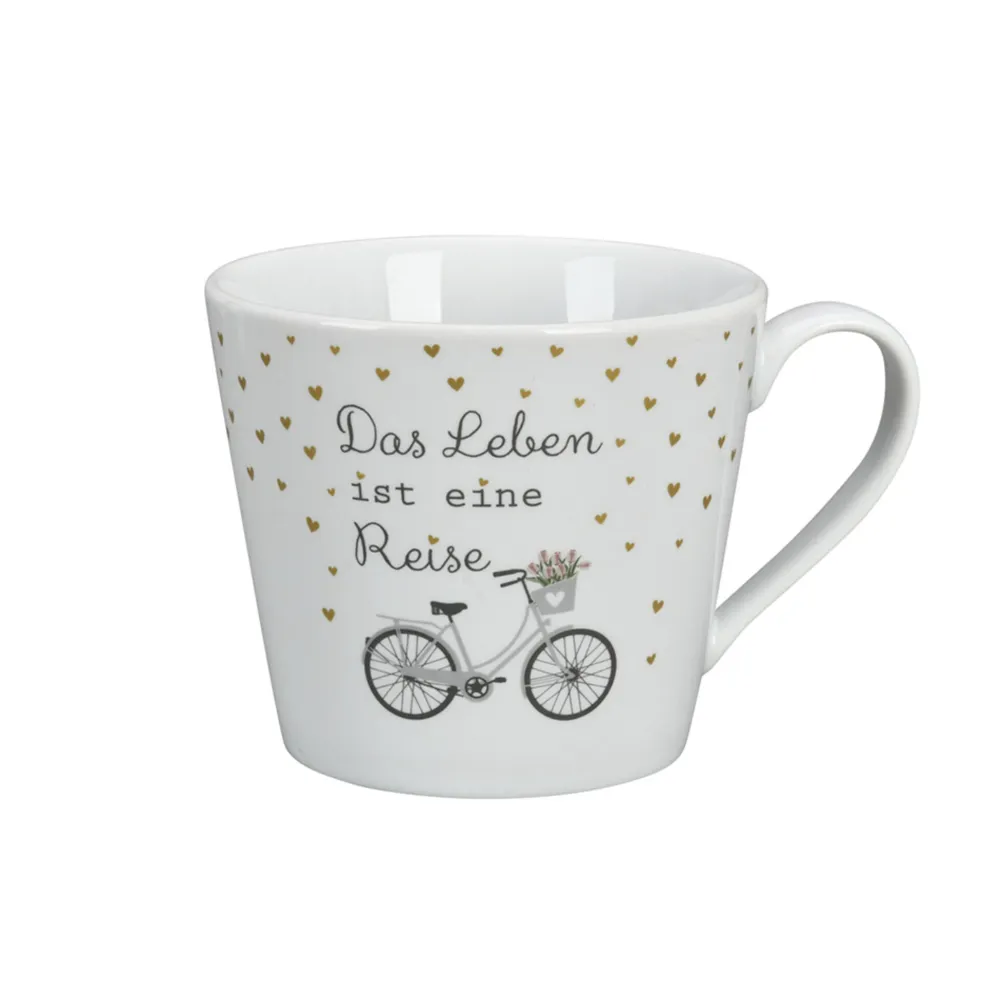 Krasilnikoff Becher, Tassen & Cups|Geschirr & Tischdeko Skandinavisch-Happy Cup, Das Leben ist eine Reise