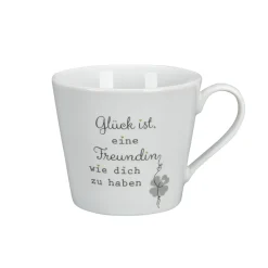 Krasilnikoff Becher, Tassen & Cups|Geschirr & Tischdeko Skandinavisch-Happy Cup, Glück ist eine Freundin wir dich zu haben