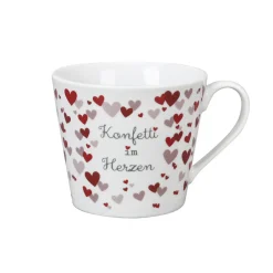 Krasilnikoff Becher, Tassen & Cups|Geschirr & Tischdeko Skandinavisch-Happy Cup Konfetti im Herzen