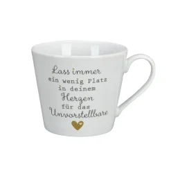 Krasilnikoff Becher, Tassen & Cups|Geschirr & Tischdeko Skandinavisch-Happy Cup, Lass immer ein wenig Platz in deinem Herzen