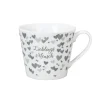 Krasilnikoff Becher, Tassen & Cups|Geschirr & Tischdeko Skandinavisch-Happy Cup Lieblings Mensch, grau
