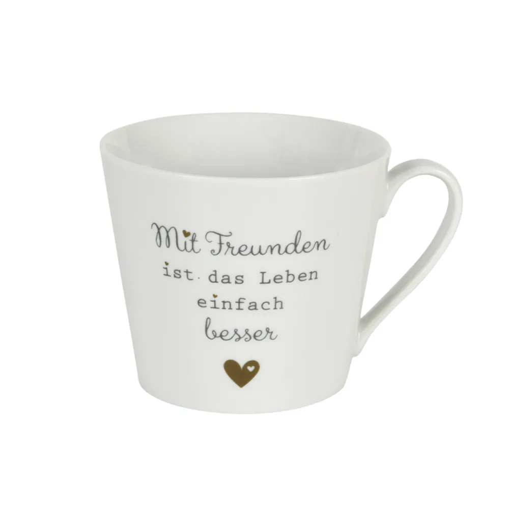 Krasilnikoff Becher, Tassen & Cups|Geschirr & Tischdeko Skandinavisch-Happy Cup, Mit Freunden ist das Leben einfach besser