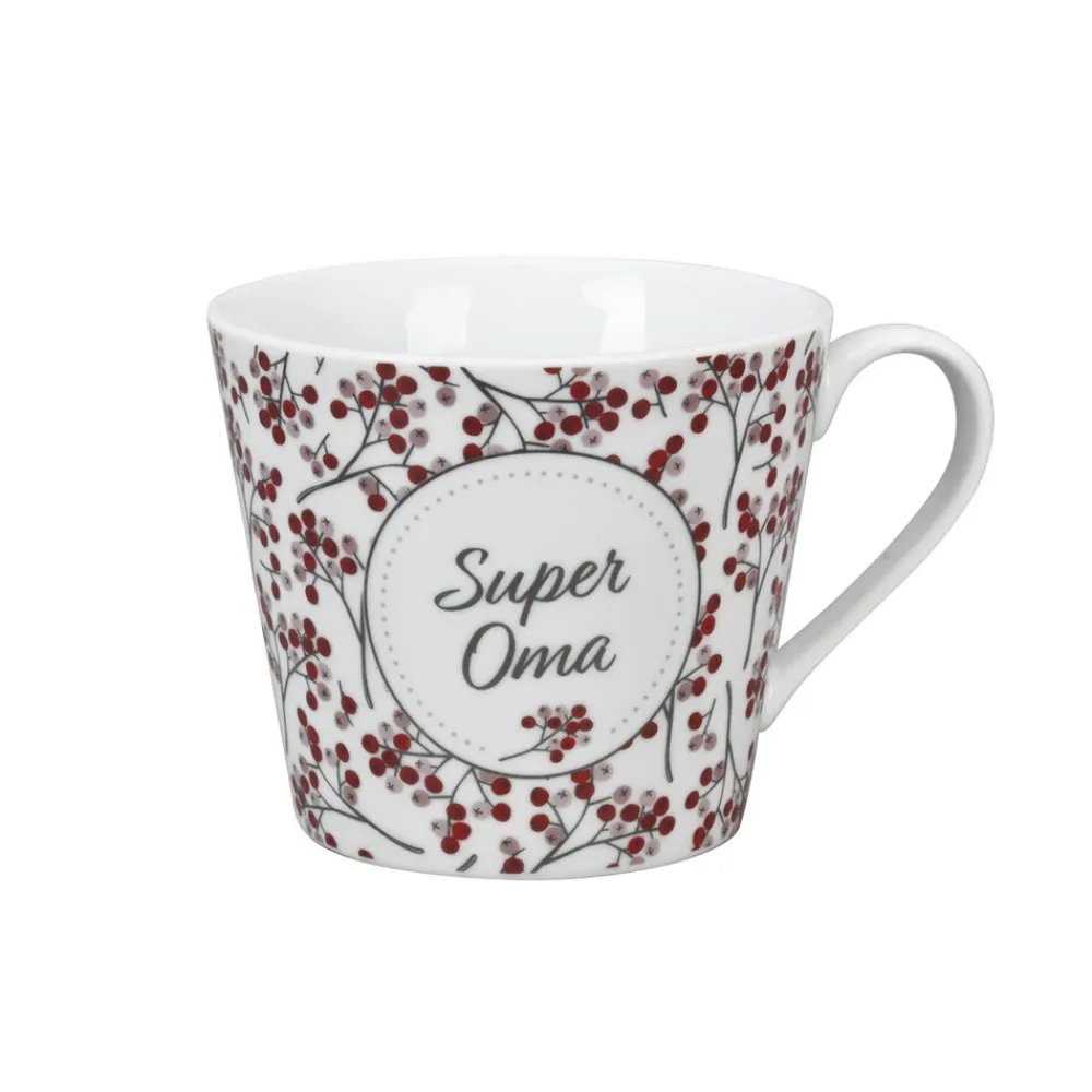 Krasilnikoff Becher, Tassen & Cups|Geschirr & Tischdeko Skandinavisch-Happy Cup Super Oma colorful
