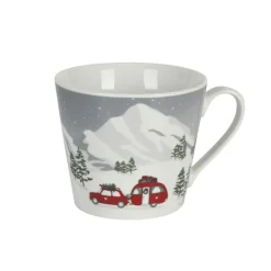 Krasilnikoff Becher, Tassen & Cups|Geschirr & Tischdeko Skandinavisch-Happy Cup Tasse, Caravan in the snow